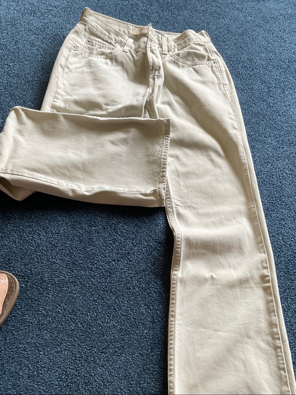 GAP Cream Wide-Leg Jeans